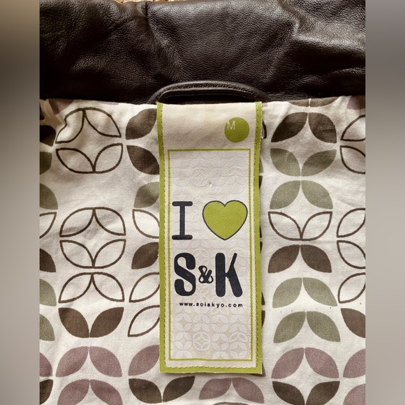 Soia & Kyo Soft Chocolate Brown Motorcycle Style Leather Zip Up Jacket - Picture 12 of 13